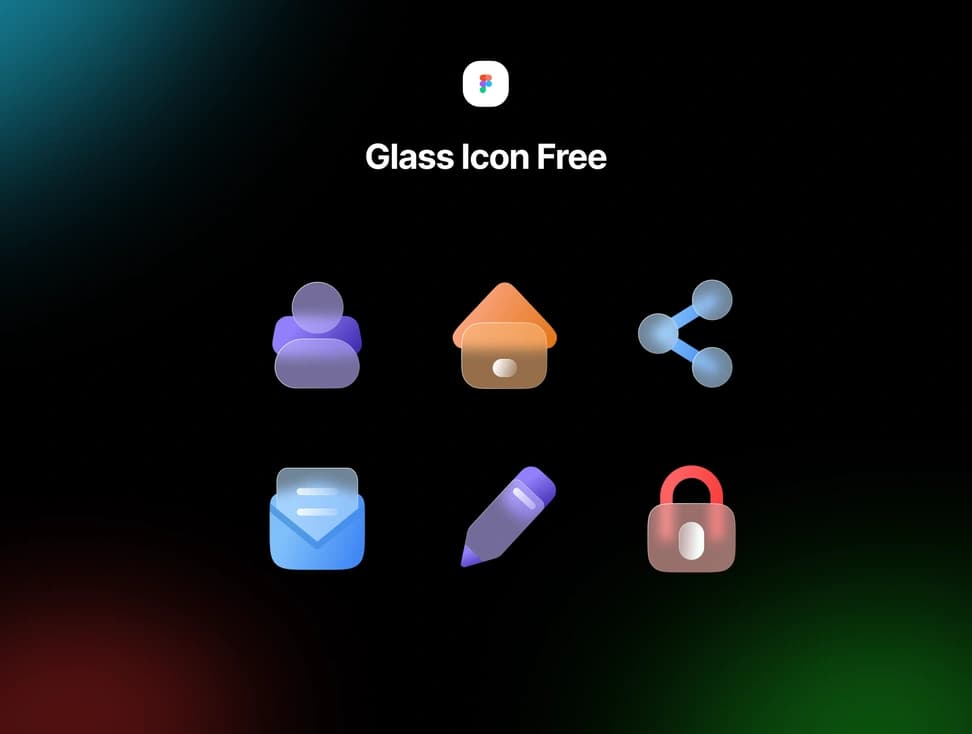 40 Glass Unique Style Icons — Filled - Preview 1