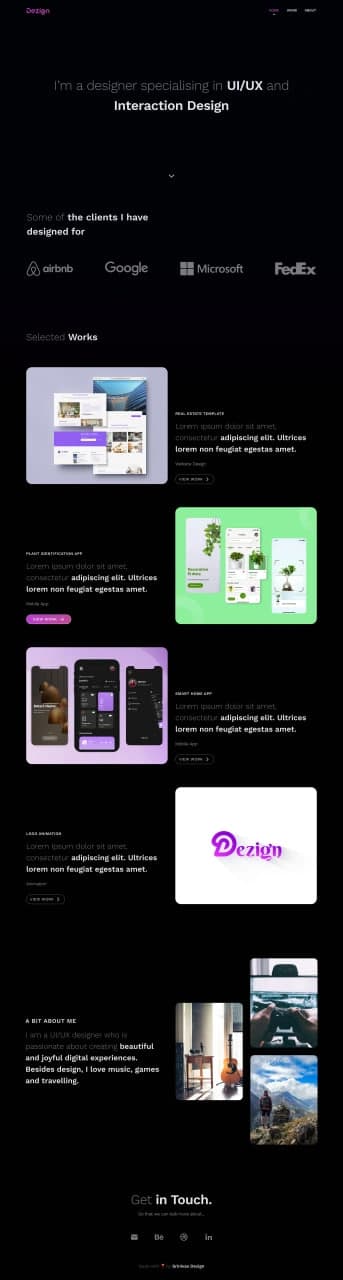 Frontend Developer Portfolio Website — Resume Style - Preview 1