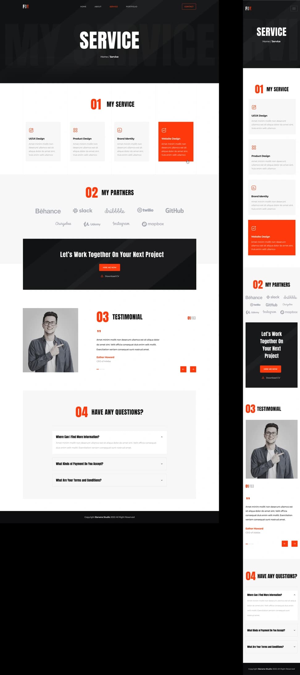 Fox Personal Page — Multi-Page Portfolio - Preview 3
