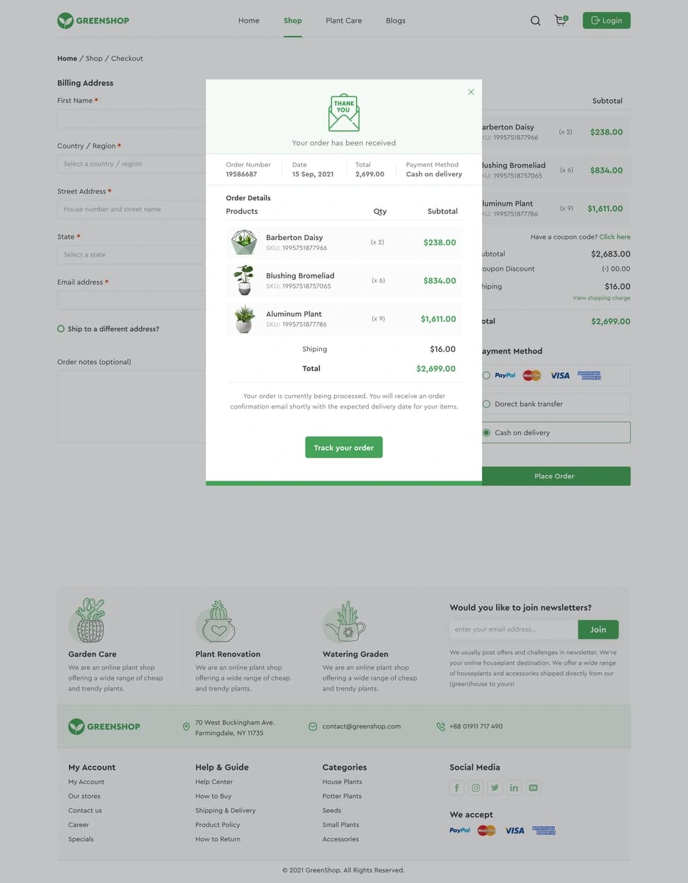 GreenShop — Flowers & Plants E-Commerce Website - Preview 5