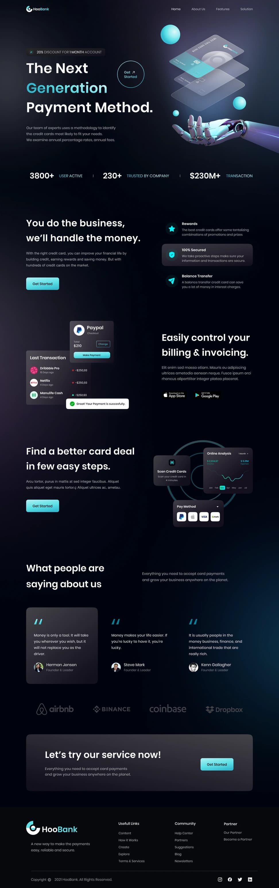 Payment Method Landing Page — Glassmorphism - Preview 1