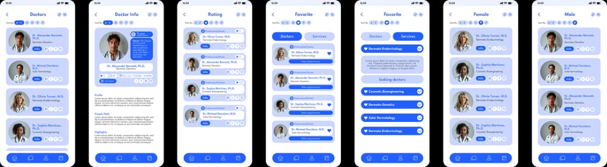 Medical dermatology mobile app design for doctors and patients - Preview 2