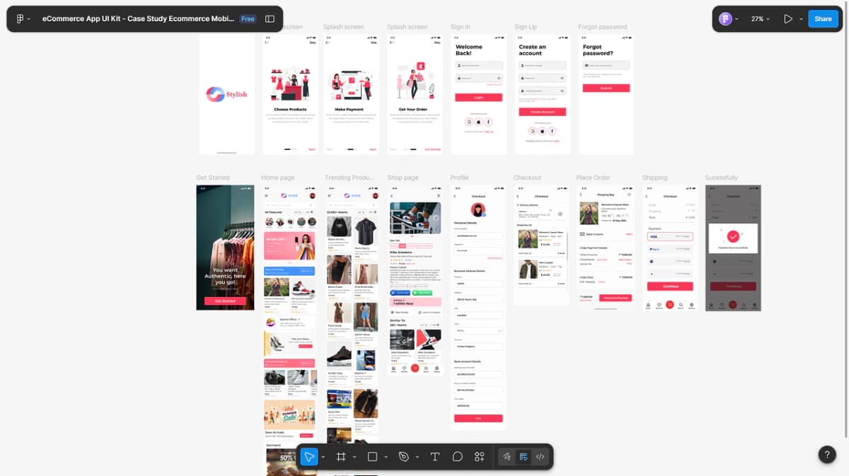Ecommerce Mobile App Design Case Study - Preview 1
