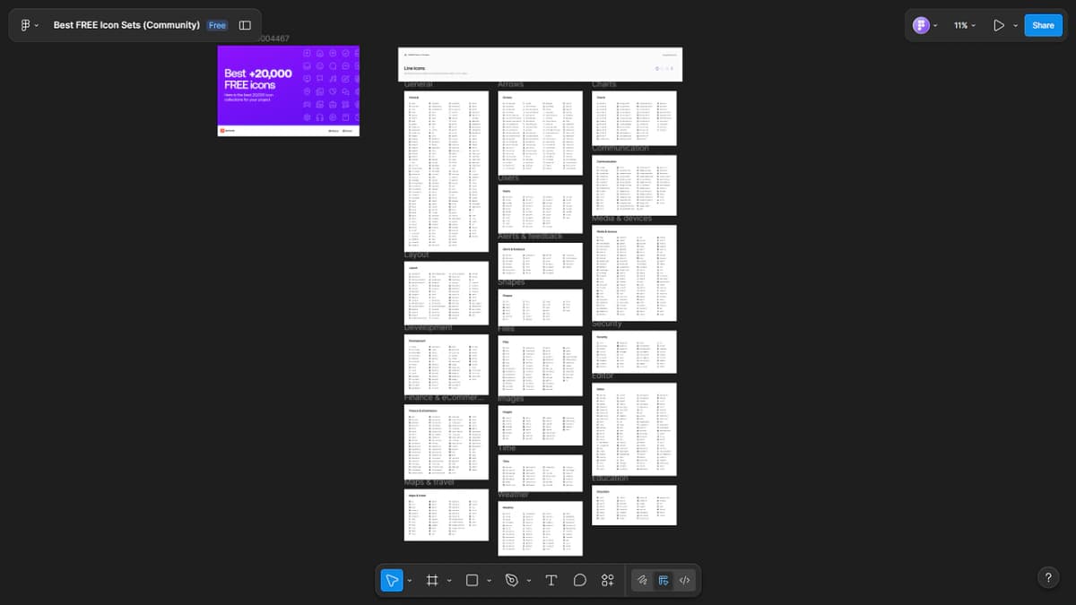 Free svg icon collection with 20k+ icons for web and apps - Preview 1
