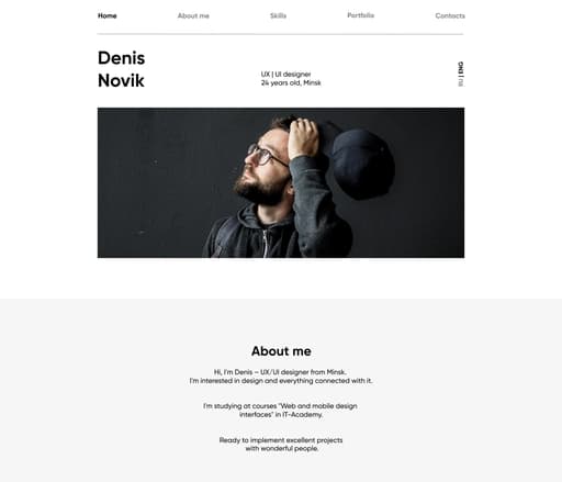 Portfolio Landing Page — Mobile & Desktop