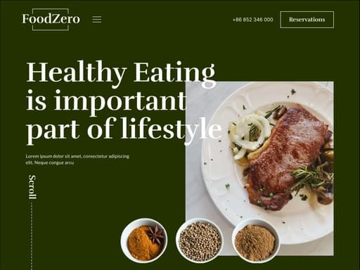 FoodZero Multi-Page Restaurant Website