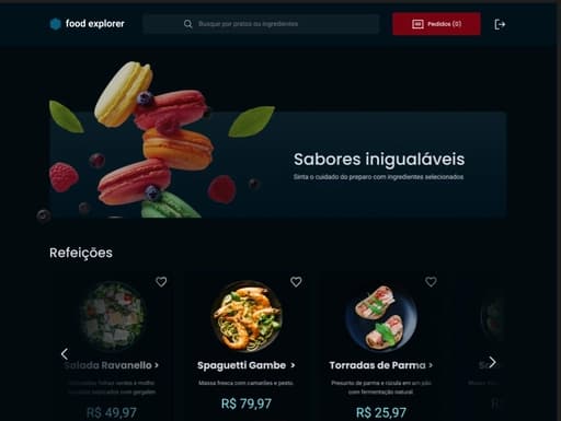 Food explorer web site (Full design)
