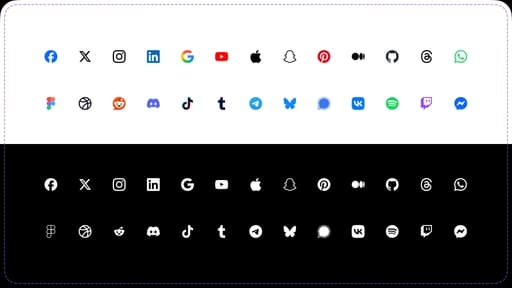 26 Social Media Icons. Filled & Multicolor
