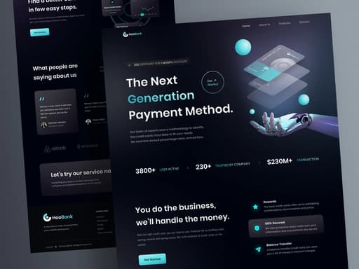Payment Method Landing Page — Glassmorphism
