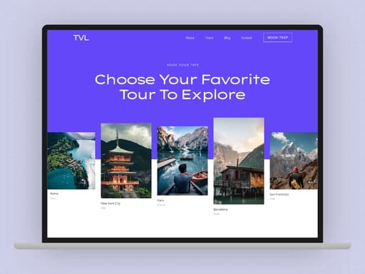 Travel Landing Page Website UI
