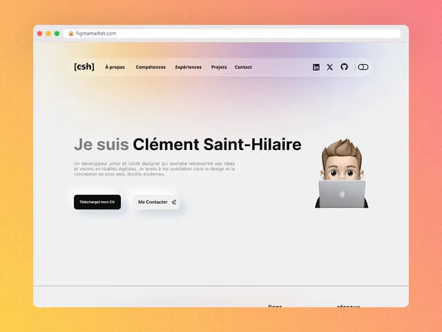 Premium Designer & Developer Portfolio Website UI