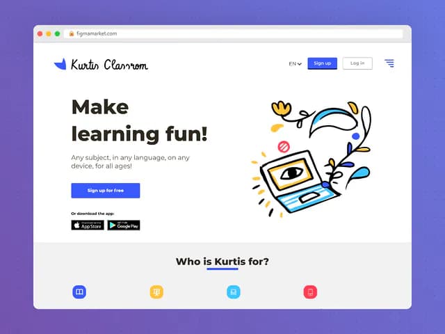 Educational One-Page Website UI
