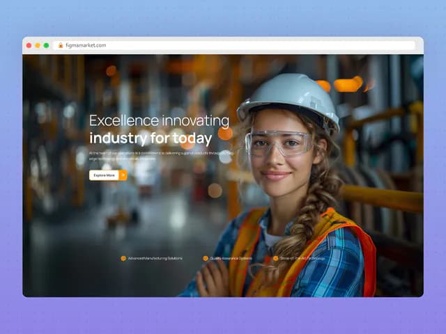 FactoryPro Factory & Industry Website UI Design