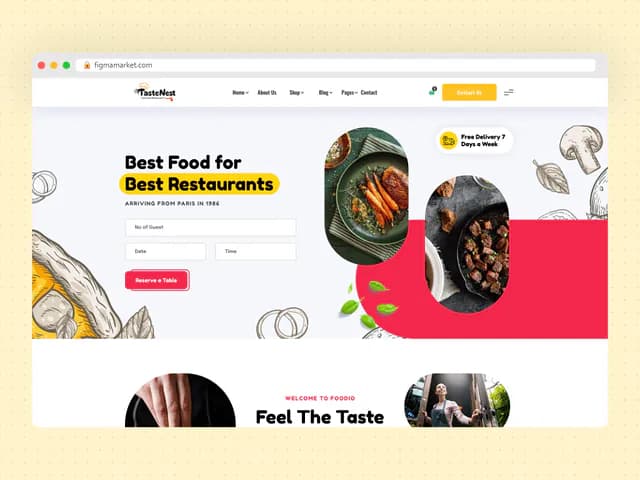 Restaurant Website Templates - Landing