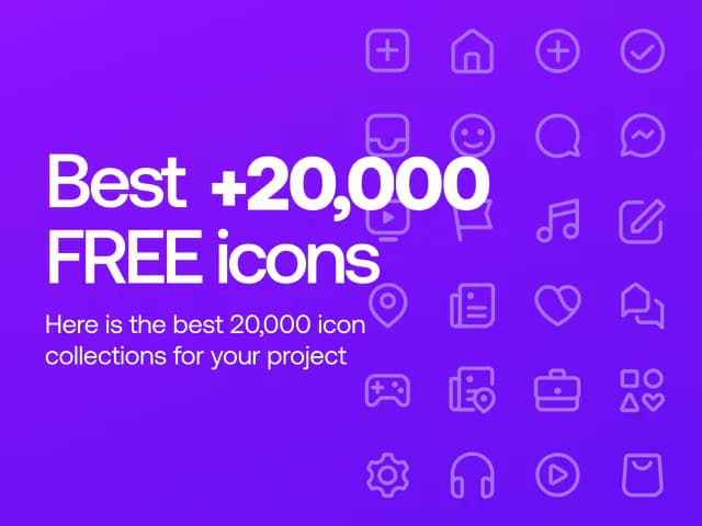 Free svg icon collection with 20k+ icons for web and apps