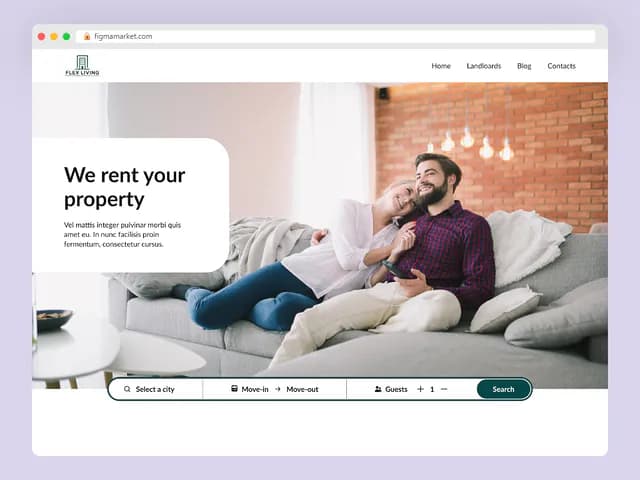 Flex Living House Renting Website Design